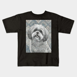 Dog Portrait - Lhasa Apso Kids T-Shirt